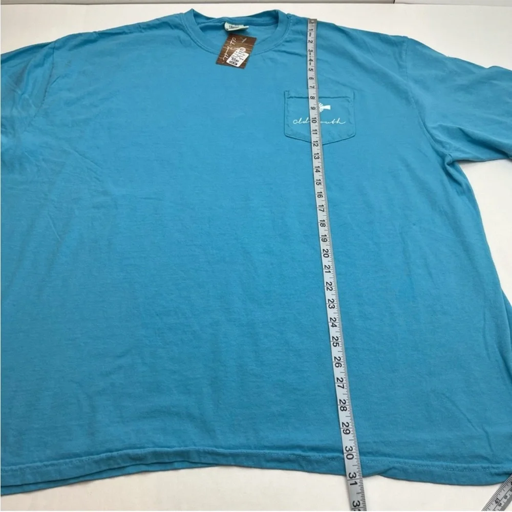 Old South Apparel Co No Wake Zone Teal Blue Short Sleeve Shirt Mens Size 3XL NEW - Picture 7 of 7